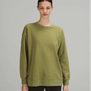 Lululemon green perfectly oversized crew sweatshirt